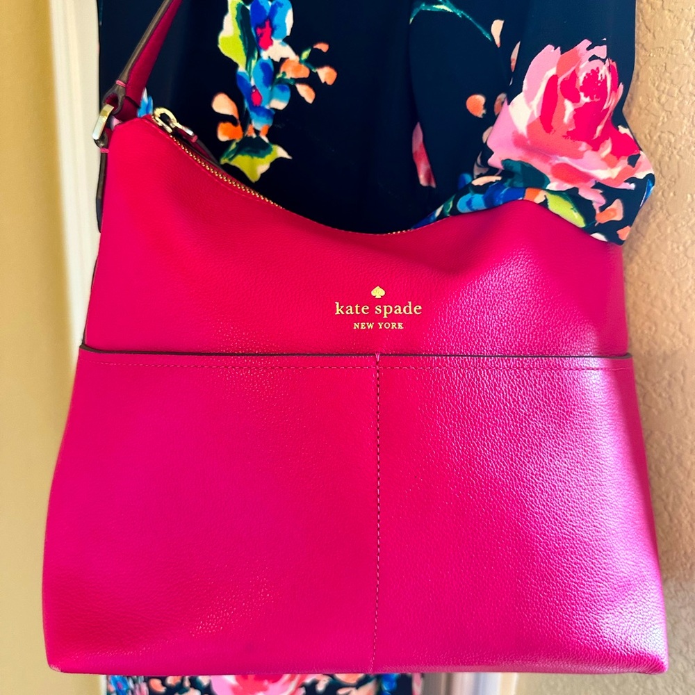 Kate Spade Pink Pebbled Bailey Shoulder Bag